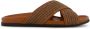 Manolo Blahnik Chiltern crossover-strap sandals Brown - Thumbnail 1
