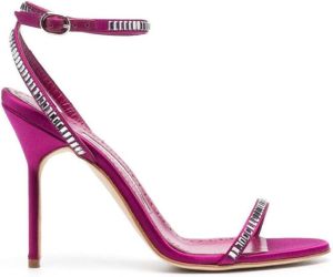 Manolo Blahnik Crinastra crystal-embellished sandals Pink