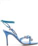 Manolo Blahnik Elsa 100mm bead-strap sandals Blue - Thumbnail 1