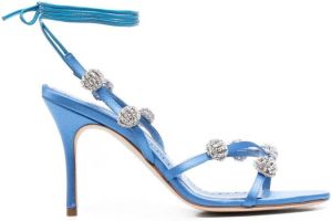 Manolo Blahnik Elsaka 100mm heel sandals Blue
