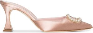 Manolo Blahnik Fabetamu 70mm embellished pumps Pink