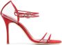 Manolo Blahnik Fersen 105mm suede sandals Red - Thumbnail 1