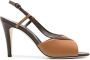 Manolo Blahnik Flora 90mm leather sandals Brown - Thumbnail 1