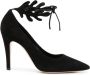 Manolo Blahnik Florettehi 100mm suede pumps Black - Thumbnail 1