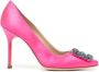 Manolo Blahnik Hangisi 105mm satin pumps Pink - Thumbnail 1