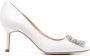 Manolo Blahnik Hangisi 70mm crystal-buckle pumps Neutrals - Thumbnail 1