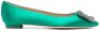 Manolo Blahnik Hangisi flat ballerinas Green - Thumbnail 1