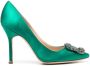 Manolo Blahnik Hangsi 105mm pumps Green - Thumbnail 1