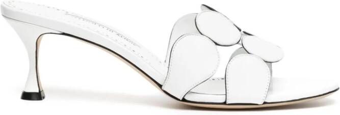 Manolo Blahnik Haribalmu 60mm leather sandals White