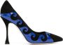 Manolo Blahnik Kasai 105mm swirl-detail pumps Black - Thumbnail 1