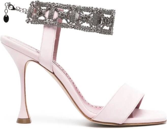 Manolo Blahnik Lierasan 105mm suede sandals Pink