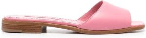 Manolo Blahnik open-toe leather mules Pink