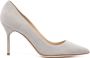 Manolo Blahnik pointed suede 90mm pumps Grey - Thumbnail 1