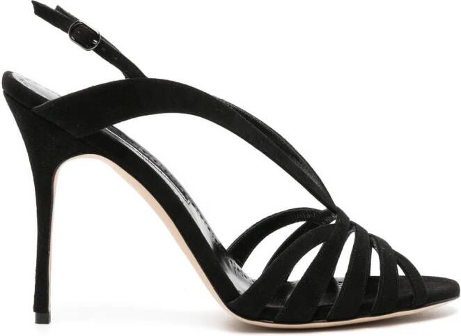 Manolo Blahnik Sardina 105mm suede sandals Black