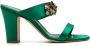 Manolo Blahnik Sayani 90mm satin sandals Green - Thumbnail 1