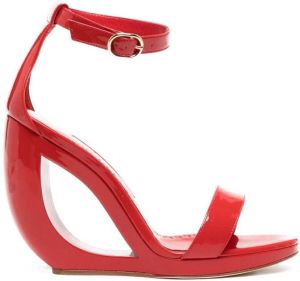 Manolo Blahnik sculpted-heel 110mm sandals Red