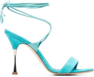 Manolo Blahnik Sittura 110mm heel sandals Blue