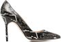 Manolo Blahnik snakeskin-effect stiletto pumps Brown - Thumbnail 1