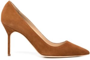 Manolo Blahnik stiletto heeled pumps Brown