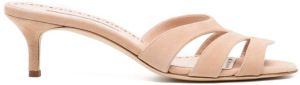 Manolo Blahnik Suspiro 50mm suede mules Neutrals