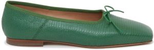 Mansur Gavriel square-toe ballerina shoes Green