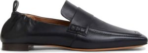 Mansur Gavriel square-toe leather loafers Black