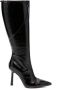 Manu Atelier 100mm knee-high leather boots Black - Thumbnail 1