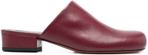 Manu Atelier Beste 25mm chunky leather mules Red