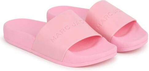 Marc Jacobs Kids Aqua logo-debossed slides Pink