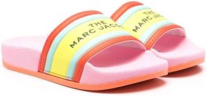 Marc Jacobs Kids logo-print detail pool slides Pink