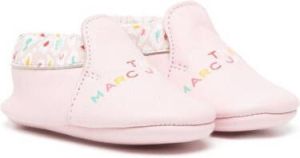 Marc Jacobs Kids logo-print leather slippers Pink