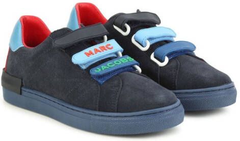 Marc Jacobs Kids touch-strap suede sneakers Blue