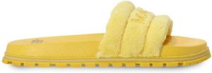 Marc Jacobs The Slide logo-embroidered slides Yellow