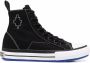 Marcelo Burlon County of Milan embroidered cross high vulcanized sneakers Black - Thumbnail 1