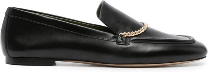 MARIA LUCA chain-strap loafers Black