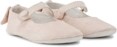 Marie-Chantal Olympia Angel Wing suede ballerina shoes Pink