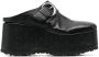 Marine Serre Moonogram 86mm heel leather clogs Black - Thumbnail 1