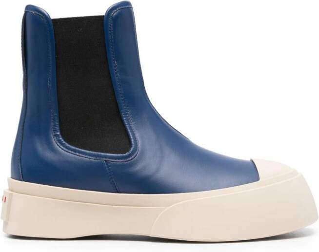 Marni Pablo leather Chelsea boots Blue
