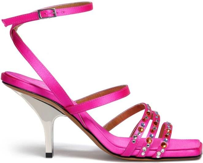 Marni 60mm rhinestone-embellished sandals Pink