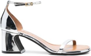 Marni 65mm metallic round-toe sandals Silver