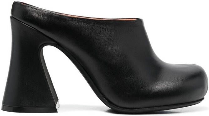 Marni block-heel leather mules Black