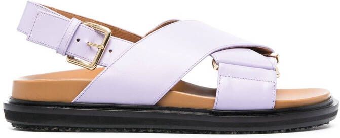 Marni Fussbet cross-strap sandals Purple