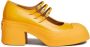 Marni buckle-strap leather pumps Yellow - Thumbnail 1