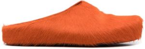 Marni calf-hair cushioned slippers Orange