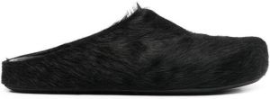 Marni calf hair slippers Black