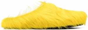 Marni calf hair slippers Yellow