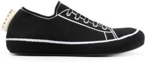 Marni contrast-stitch low-top sneakers Black