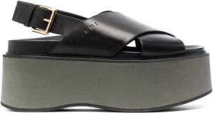 Marni criss-cross wedge sandals Black