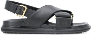 Marni cross-strap sandals Black