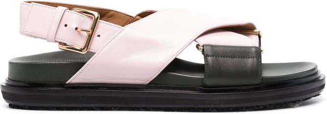 Marni Fussbet crossover-strap sandals Pink